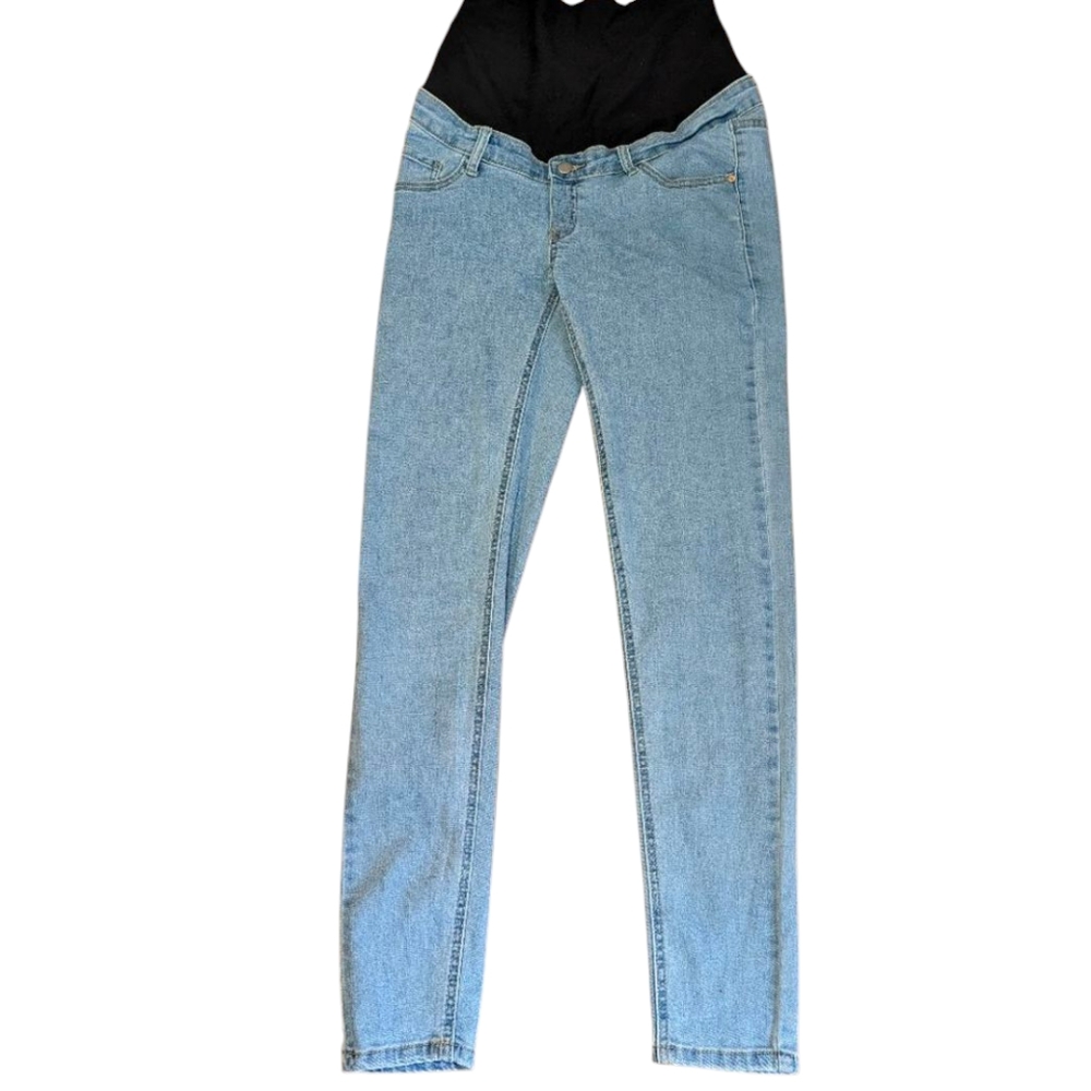 PrettyLittleThing Maternity Light Wash Skinny Jeans Size 6